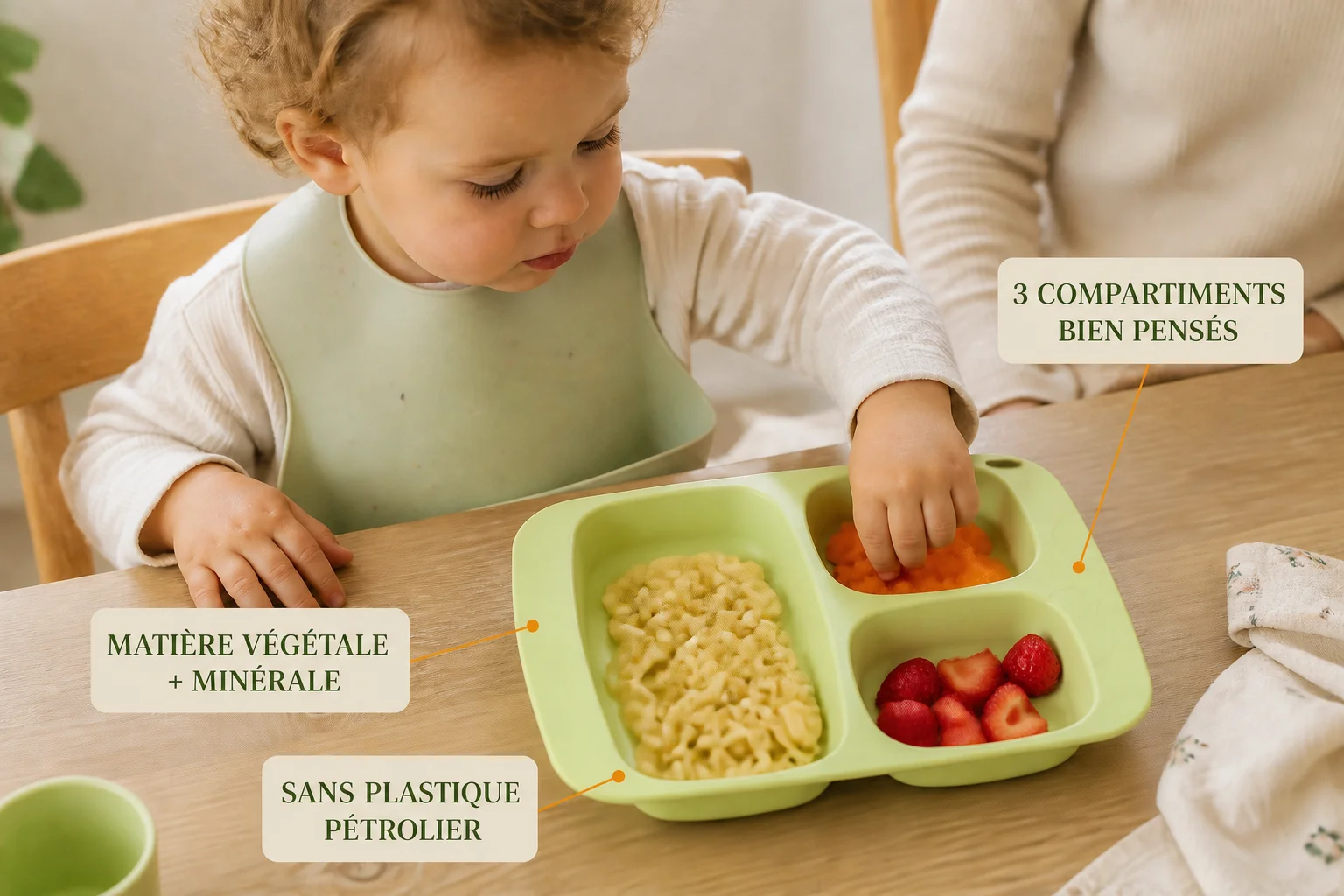 Le produit Assiette Plateau Compartimentée Etel en situation